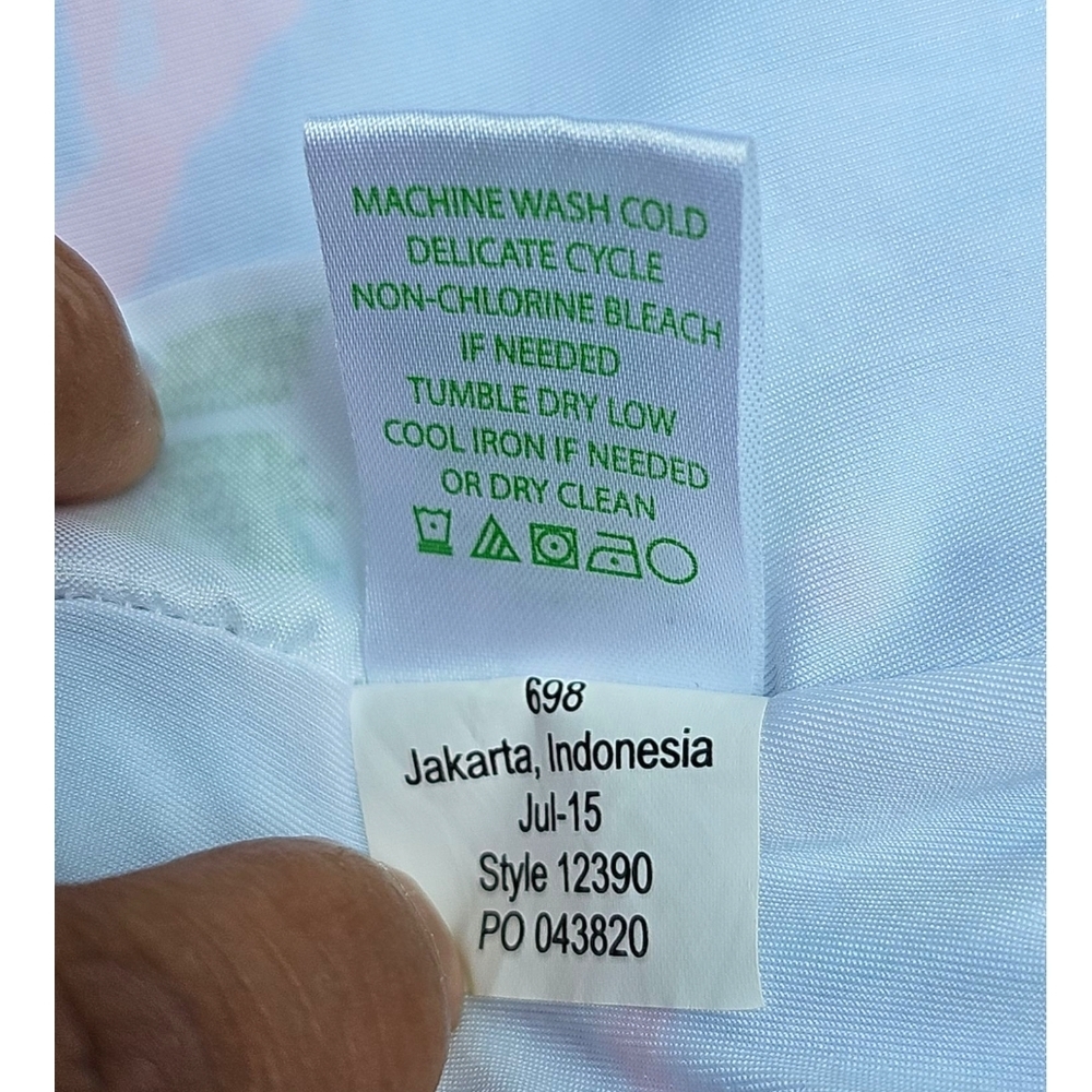 Lilly Pulitzer Bellavista Sea Blue Tropical Print Swing Dress Size L - Picture 10 of 10